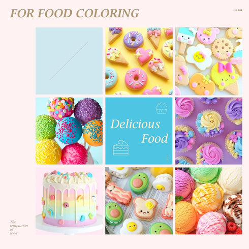 12 Set, .35 Oz (10 ml) Color Cake Food Coloring Nomeca Food Grade Vibrant Food Color Liquid Dye Tasteless for Baking