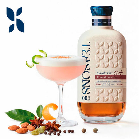 (700ml) Teasons Masala Chai & Rum Alternative | Premium Tea-Based Non Alcoholic Spirit | Sophisticated No-Alcohol
