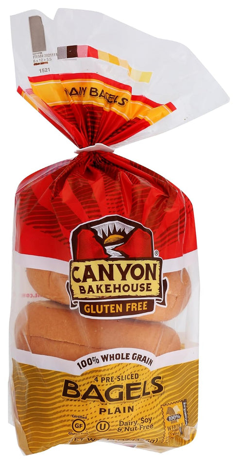 Canyon Bakehouse , Plain Bagels, 14 oz (frozen)