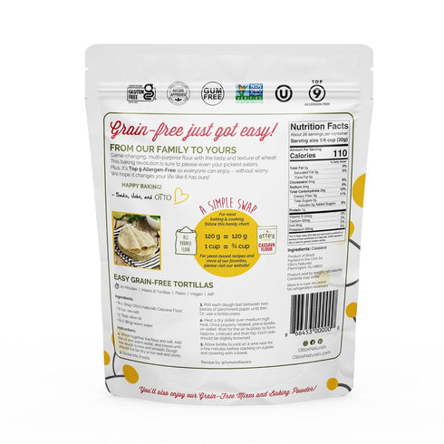 1-to-1 2 lb Otto's Naturals Multi-Purpose Cassava Flour, Non-GMO, Gluten-Free, Grain, Nut and Gum-Free, Wheat Flour