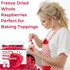 Nahasahr 2.1oz (60g) Freeze Dried Whole Raspberries - No Sugar Added, Pure Crunchy Whole Berries in Resealable Jar