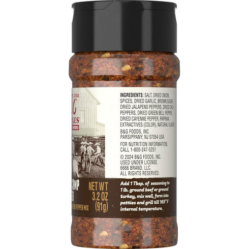 6666 Four Sixes Cowboy Camp Burger Seasoning, 3.2 Ounce