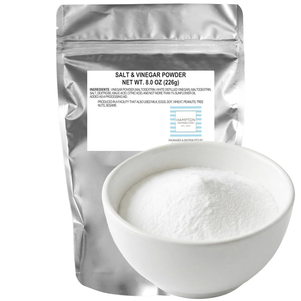 Salt and Vinegar Powder, 8 Ounce Bag, Salt And Vinegar Seasoning, Hampton
