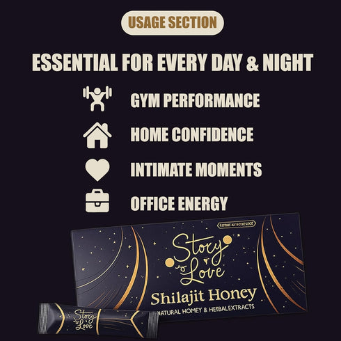 Generic Pack 12 10 Organic Shilajit Honey Made With Natural Royal Jelly and Mixed Herbals- of Sachets Each Grams