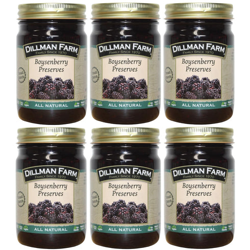 Dillman Farm All Natural Boysenberry Preserves, Gluten-Free, Non-GMO, Vegan, Kosher, Preservative Free,