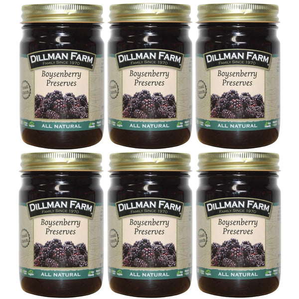 Dillman Farm All Natural Boysenberry Preserves, Gluten-Free, Non-GMO, Vegan, Kosher, Preservative Free,
