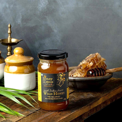 (250g) 100% Honey and Spice - South Indian WIld Honey | From the forests of South India | Raw and Pure | Single Origin