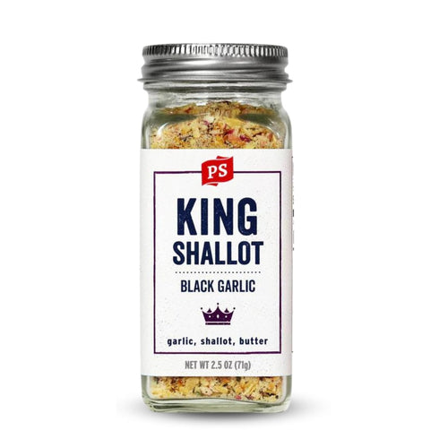 PS Seasoning King Shallot, Black Garlic Seasoning Blend, All-Purpose Shaker with Butter, Garlic, and Shallots