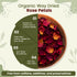 100% (1LBS 16Oz.) Organic Way Rose Petals Dried (Rosa Centifolia) - Pure, Edible & Fragrant for Tea | USDA & Kosher