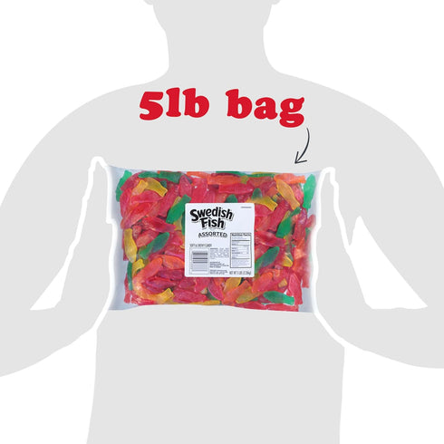 Gummy 5 lb SWEDISH FISH Assorted Soft & Chewy Candy, Bulk Candy