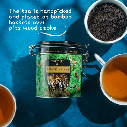 Pantenger Lapsang Souchong Loose Leaf Tea, 3 Ounces, Smoked Black Tea, 40 Servings