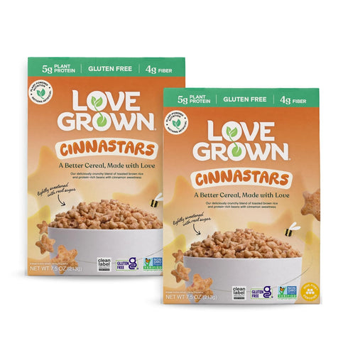 Love Grown Gluten-Free Bean Stars Cereal - Plant-Based, Vegan, Non-GMO Certified -