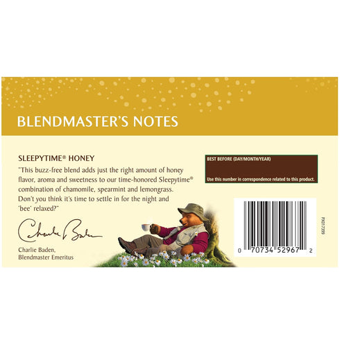 20 (Pack 6) Celestial Seasonings Sleepytime Herbal Tea, Honey, Caffeine Free Sleep Tea, Tea Bags Per Box