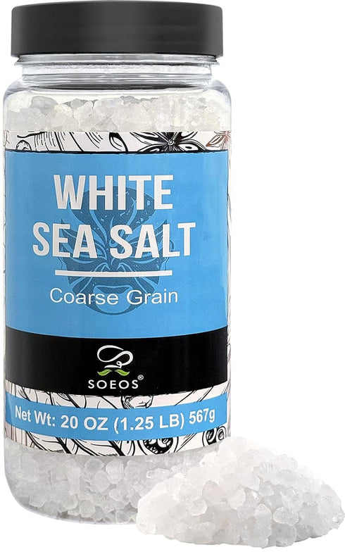Soeos Sea Salt, Coarse Grain, 20 Oz (1.25 Pound), Non-GMO, Nature Himalayan