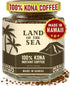 Land of the Sea KONA COFFEE 100% - Premium Freeze Dried Instant Coffee - Low Acid