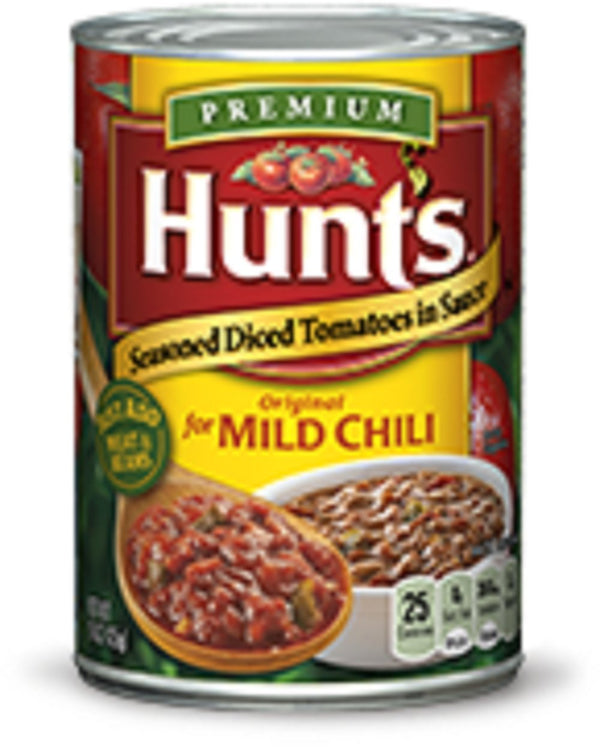Hunt's, Seasoned Diced Tomatoes in Sauce, for Chili, 15oz Can (Pack of