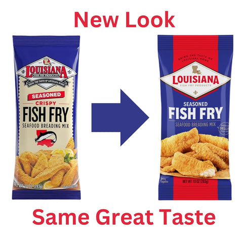 Louisiana Fish Fry Seasoned Crispy Fish Fry Seafood Breading - Perfect for Fish, Shrimp, or Oysters