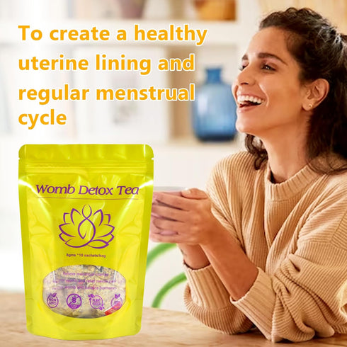 Aromlife Natural Womb Detox Tea, Uterus Herbal Tea for Menstrual Uterus Detox & Cleanse with Natural Ginger Root, Pcos