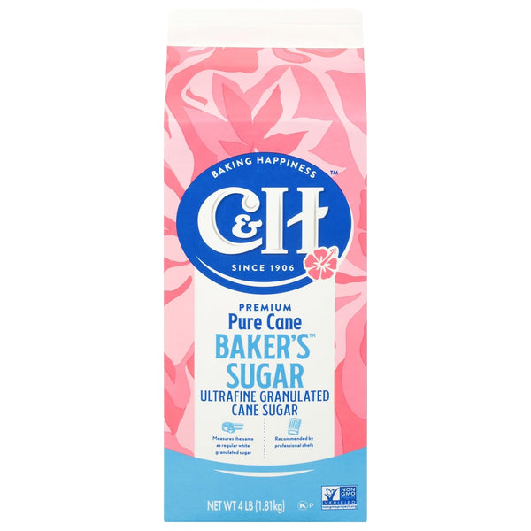 C&H Sugar Baker's Sugar, Pure Cane Ultrafine, 4 Pounds