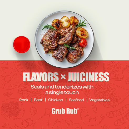 2 Pack 13 oz GRUB RUB BBQ Seasonings and Rubs, Bold Flavor for any cut Steak Seasoning, BBQ Blend Tenderizes Naturally