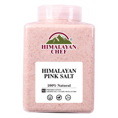 Himalayan Chef Pink Himalayan Salt Fine Grain, 5 lbs Plastic Jar -