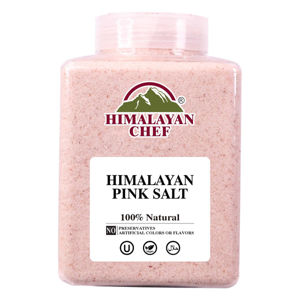 Himalayan Chef Himalayan Pink Salt - 5 lbs Fine Grain Plastic Jar