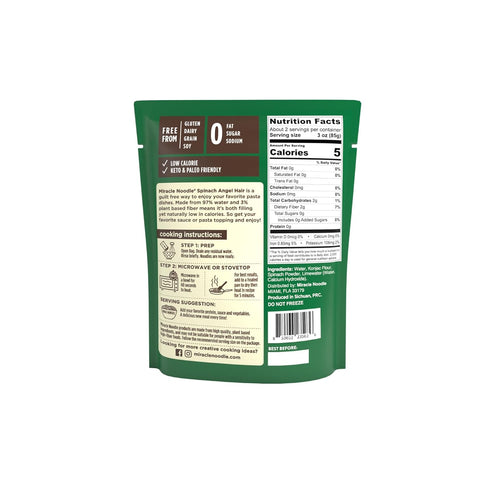 7 Miracle Noodle Spinach, Ounce