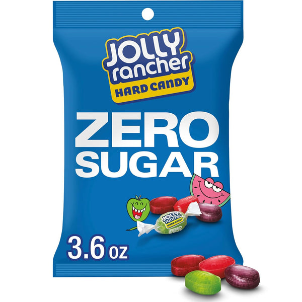 JOLLY RANCHER Zero Sugar Assorted Fruit Flavored Hard Candy Bags, 3.6 oz