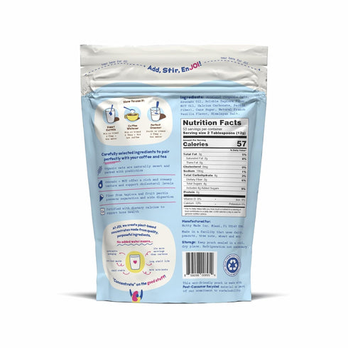 50 Oat Milk Coffee Creamer, French Vanilla. Makes over servings. Vegan, Non-Dairy, Plant Based, Kosher, Shelf-Stable