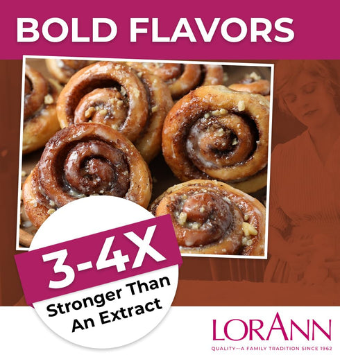 LorAnn Oils Super Strength Flavoring, Cinnamon Roll, 1 fl oz, for Candy Making