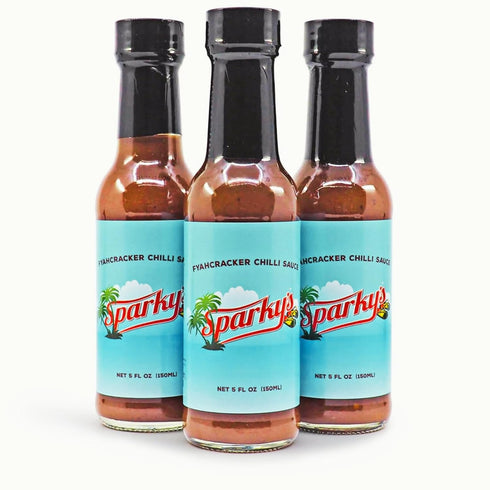 SPARKY'S SAUCES & MARINADES (5 OZ, 148ML) Habanero Hot Sauce for Spice Addicts with Sweet Jerk Caribbean Spices - Made