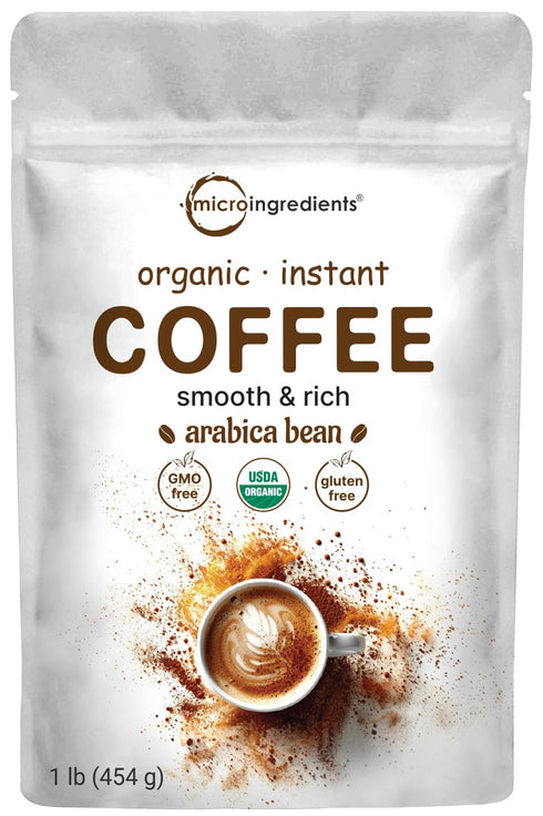 Organic Instant Coffee, 1lb Powder | Premium Arabica Coffee Beans Source |