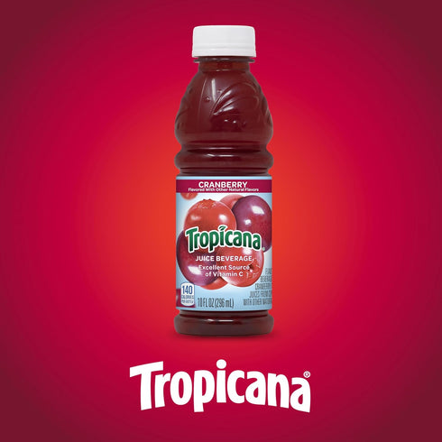 10 (Pack 24) Tropicana Cranberry Cocktail Juice, Ounce