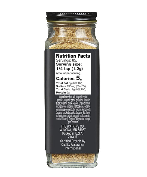3.6 oz. 3-Pack Watkins Gourmet Organic Spice Jar, IPA Seasoning, Bottle