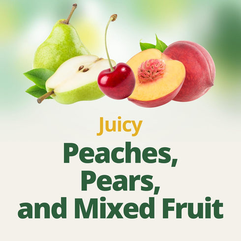 Pack 4 oz (12 Pack) Del Monte Fruit Cup Snacks Variety with No Added Sugar, Cups Diced Peaches, Diced Pears, Cherry