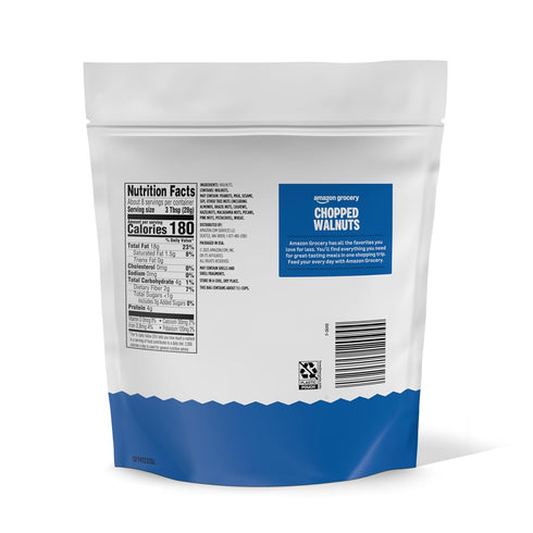8 Oz Packaging Amazon Grocery, Chopped Walnuts, (Previously Happy Belly, May Vary)