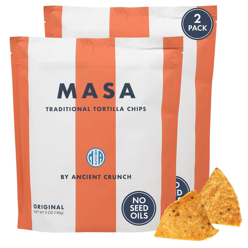 MASA Chips Corn Tortilla Chips Cooked in Beef Tallow Seed Oil Free