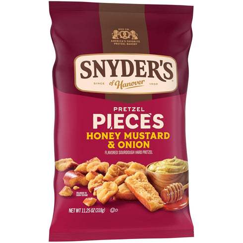11.25 Oz Snyder's of Hanover Honey Mustard & Onion Flavored Pretzel Pieces