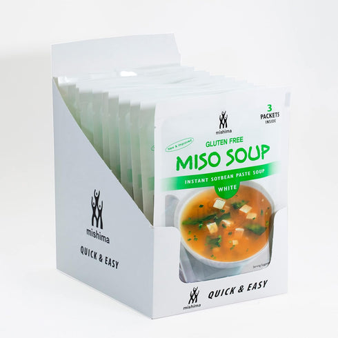 1.05-Ounce Packets (Pack 12) Mishima Instant Soup Mix, White Miso