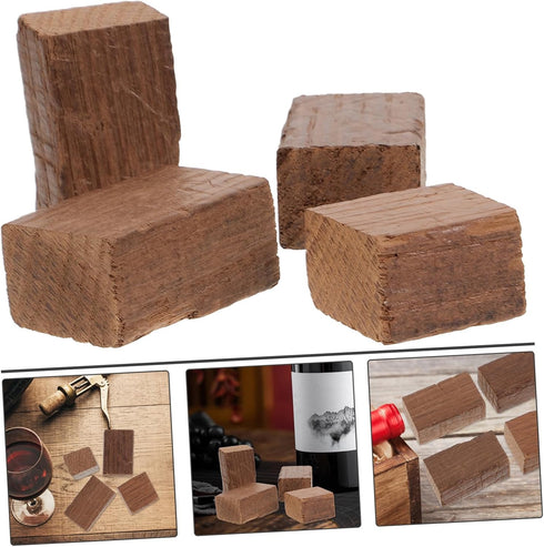 2pcs ULTECHNOVO Red Wine Brewing Chips Toast Wood Chips for Home Wine Making Flavor and Random Shape for Home Brewing