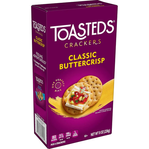 (6 Toasteds Crackers, Party Snacks, Lunch Snacks, Classic Buttercrisp Boxes)