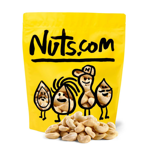 Nuts.com Raw Organic Cashews Healthy Snack for Adults & Kids, Creamy &