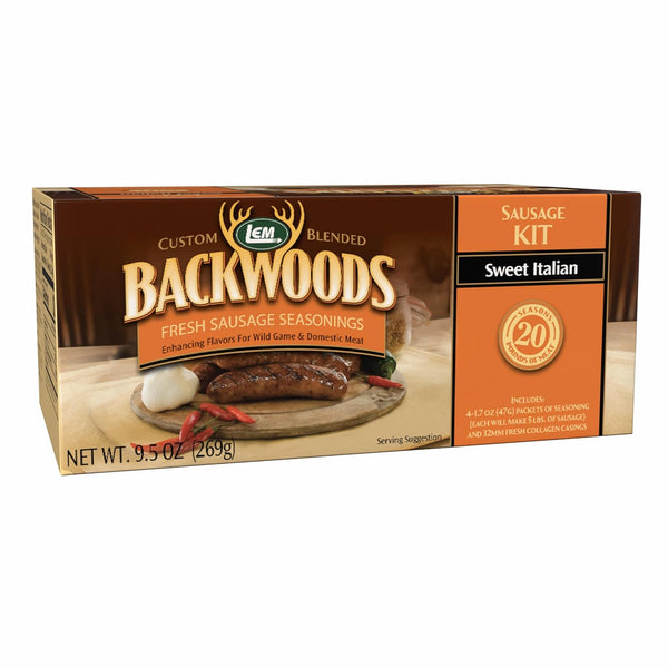 LEM Products Backwoods Sweet Italian Fresh Sausage Seasoning Kit, Ideal for Wild