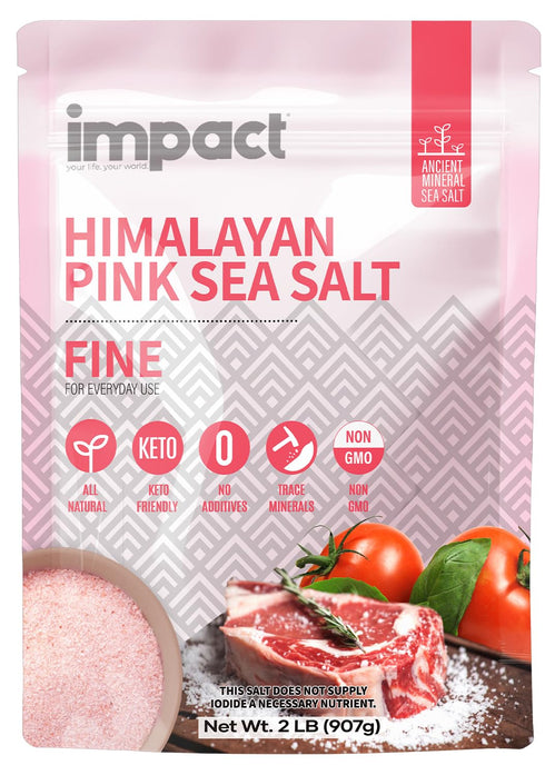 Impact - Fine Himalayan Pink Sea Salt - No Additives Rich in