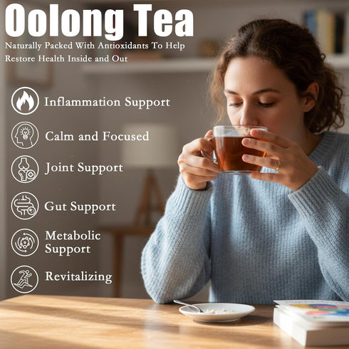 (20 4g PipiTea Organic Oolong Tea Bags - Whole Leaf, bags) Selected Tea Leaves - Helps lower cortisol levels, relieve
