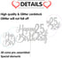 Silver Glitter Happy 25th Birthday Cake Topper, 25th Birthday Party Decoration