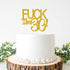 Gold Glitter Funny Happy 30 Birthday Cake Topper - 30th Cake Topper for Men and Women Birthday Party Decoration