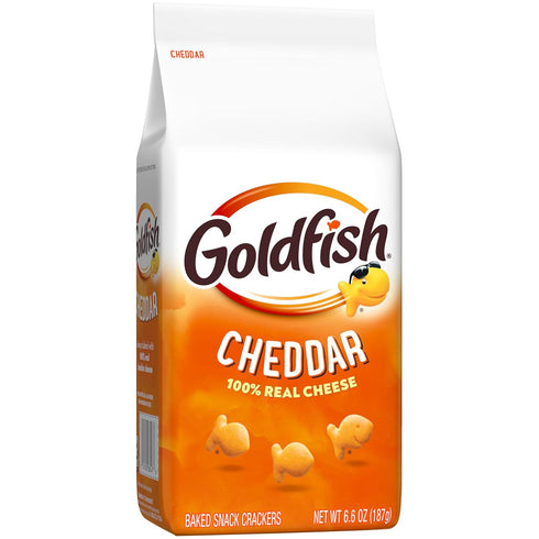 6.6 oz Goldfish Cheddar Cheese Crackers, Baked Snack Crackers, Bag