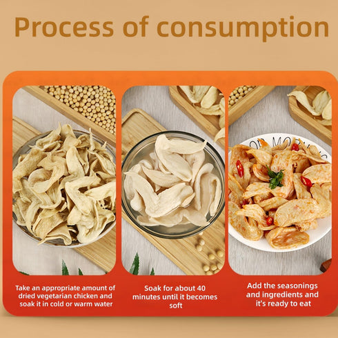 LWWTYKSPL Curls,8.82oz Dried Soy Strips, Soy Soy Beans Strips, Chinese Soybeans Strips Chunks for Hot Pot, Cold