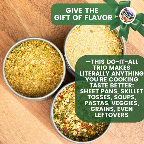 Packaged Set 3 Made for Dinner: Supper Table Seasonings | Gift of Spice Blends | All Natural, Non GMO | Gourmet Infused